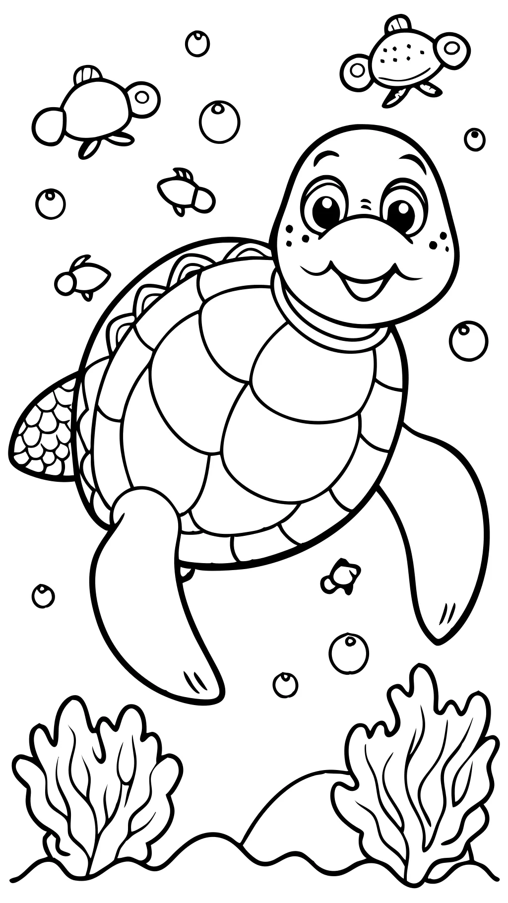 coloring page turtle